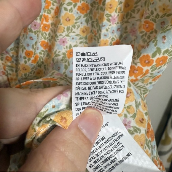American Eagle Women Button Front Oversized Resort Shirt Multi Floral XL - Picture 5 of 8